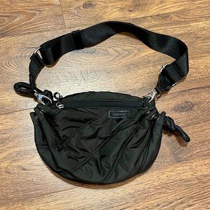 Ganni Quilted Recycled Tech Crossbody Bag Black NWOT